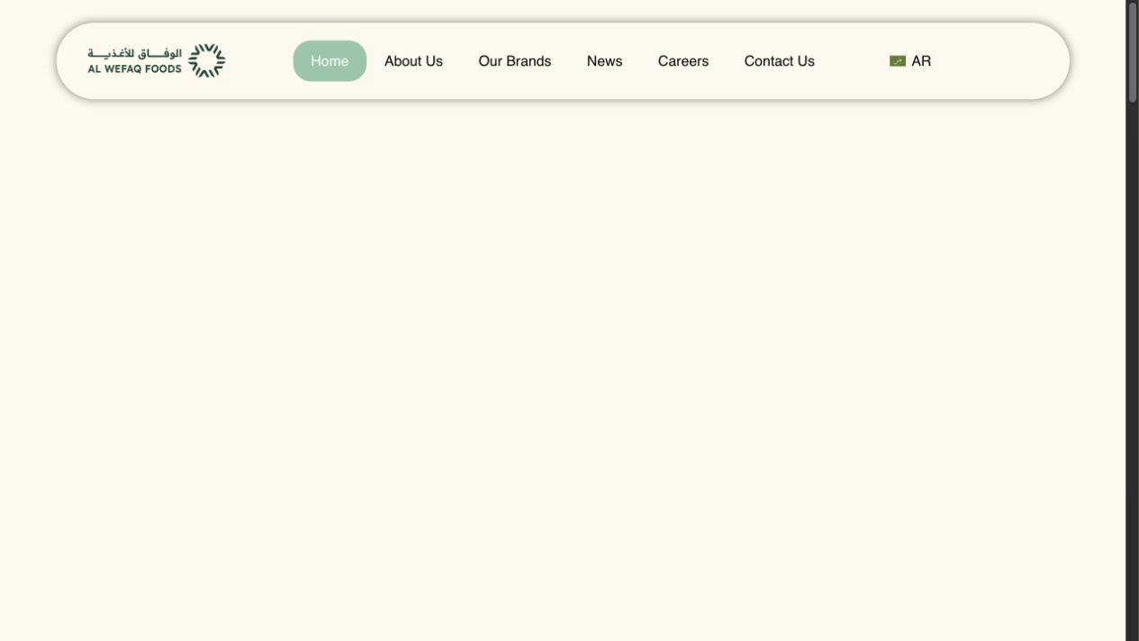 Al Wefaq Foods website preview